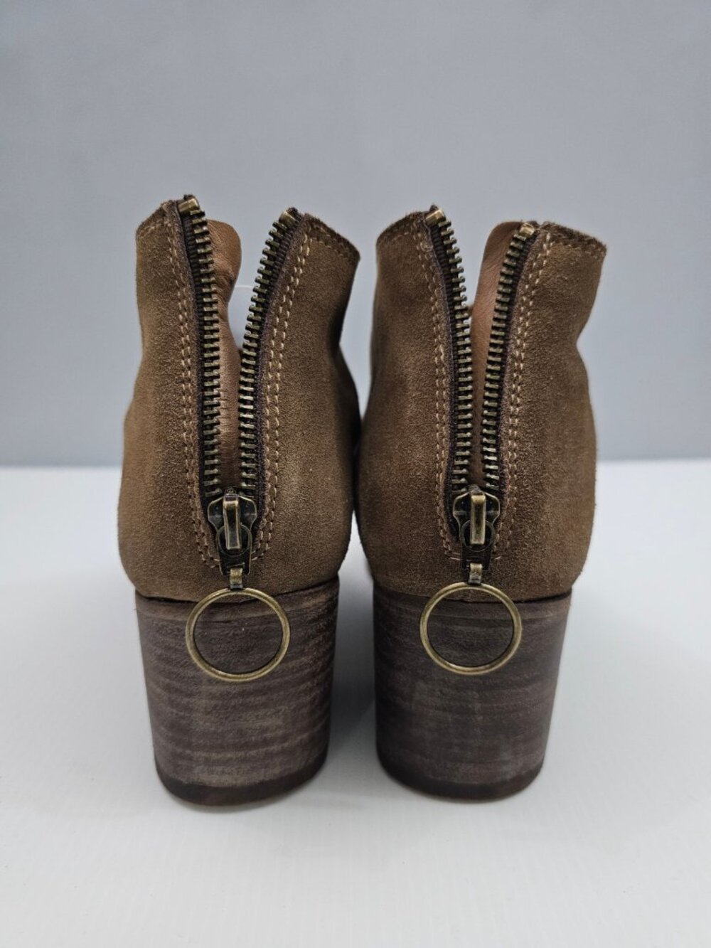 Beek Eaglet Ankle Boot Womens 8 Brown Suede Leather Western Slouchy Block Heel - Picture 7 of 15